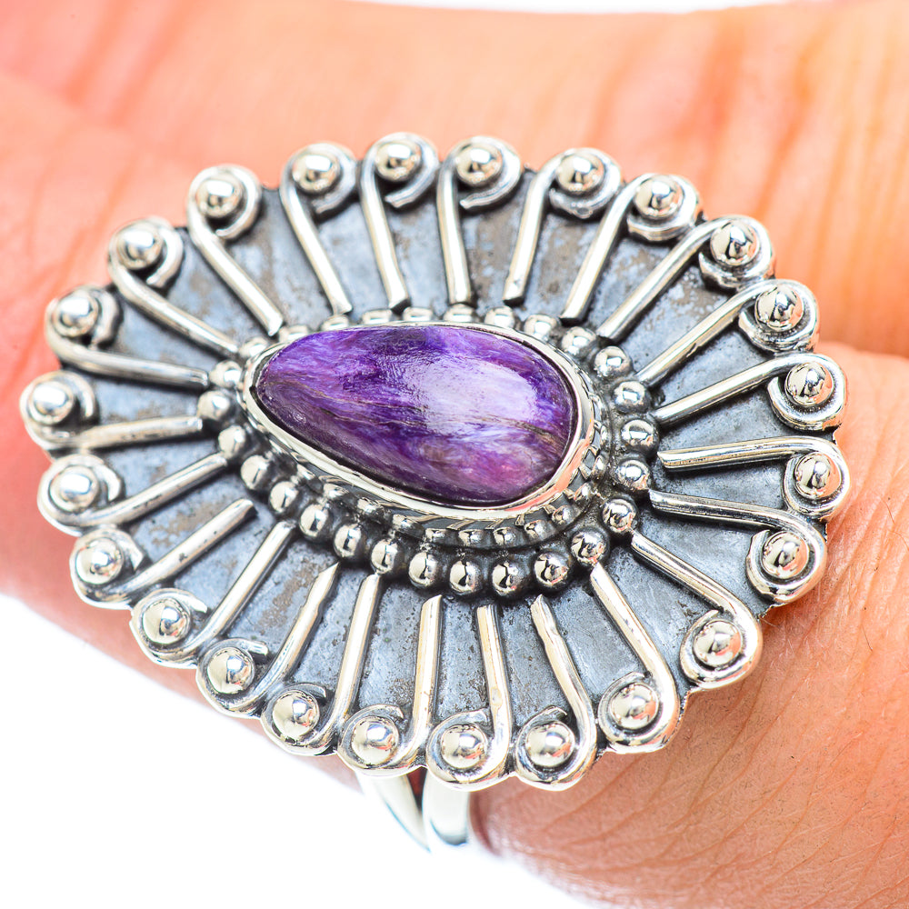 Charoite Rings handcrafted by Anasilvercos - RING56127