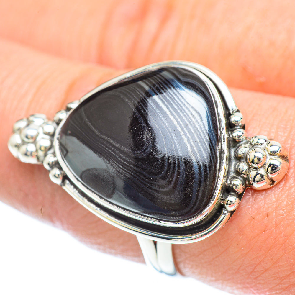 Psilomelane Rings handcrafted by Anasilvercos - RING56128
