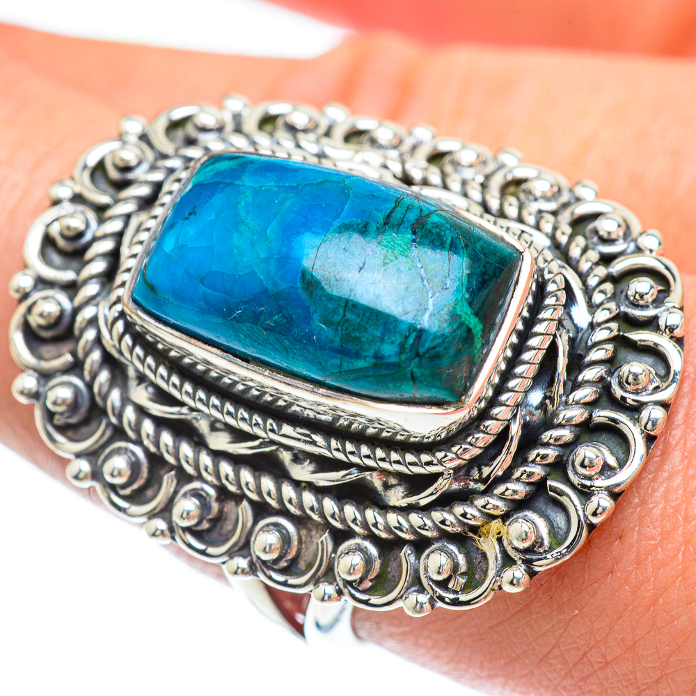Chrysocolla Rings handcrafted by Anasilvercos - RING56139