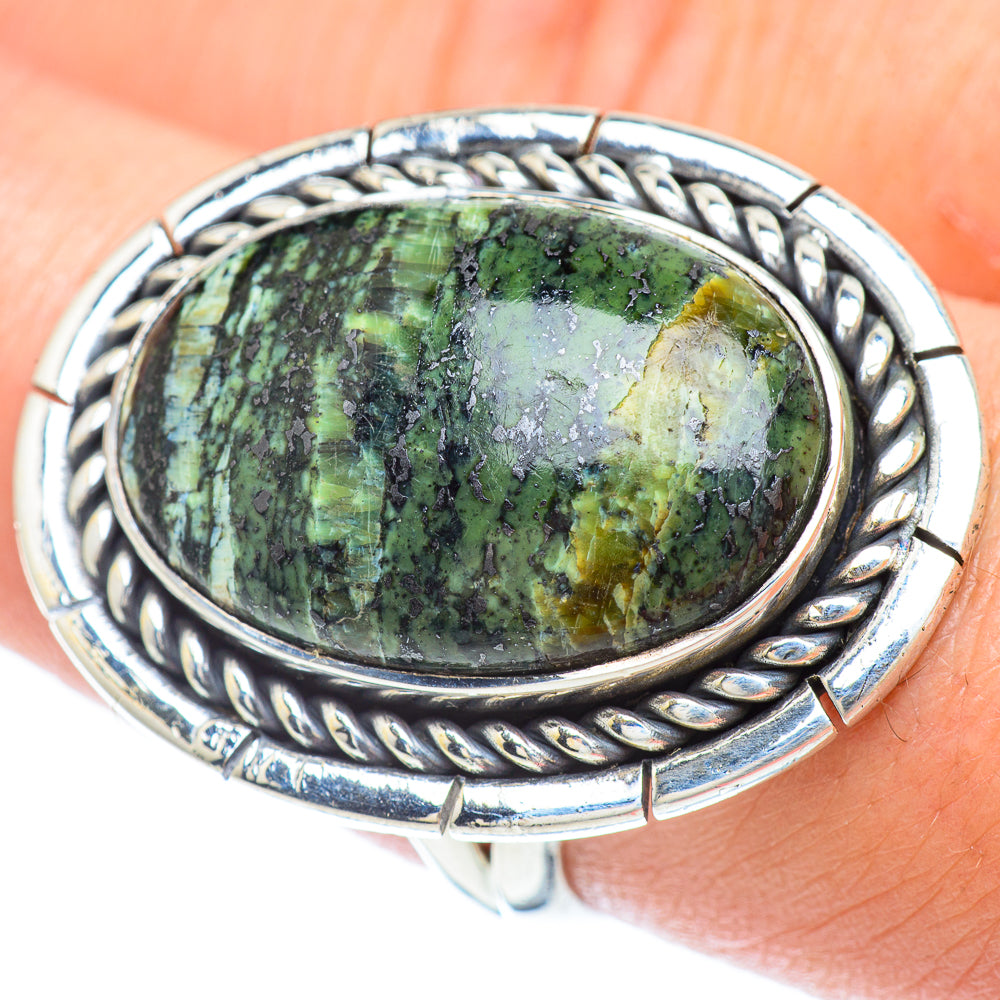 Seraphinite Rings handcrafted by Anasilvercos - RING56149