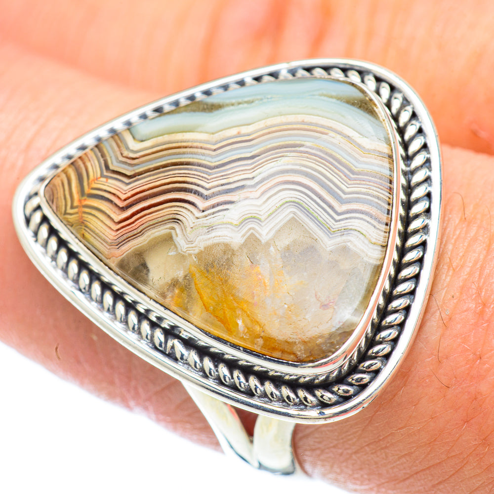 Botswana Agate Rings handcrafted by Anasilvercos - RING56194