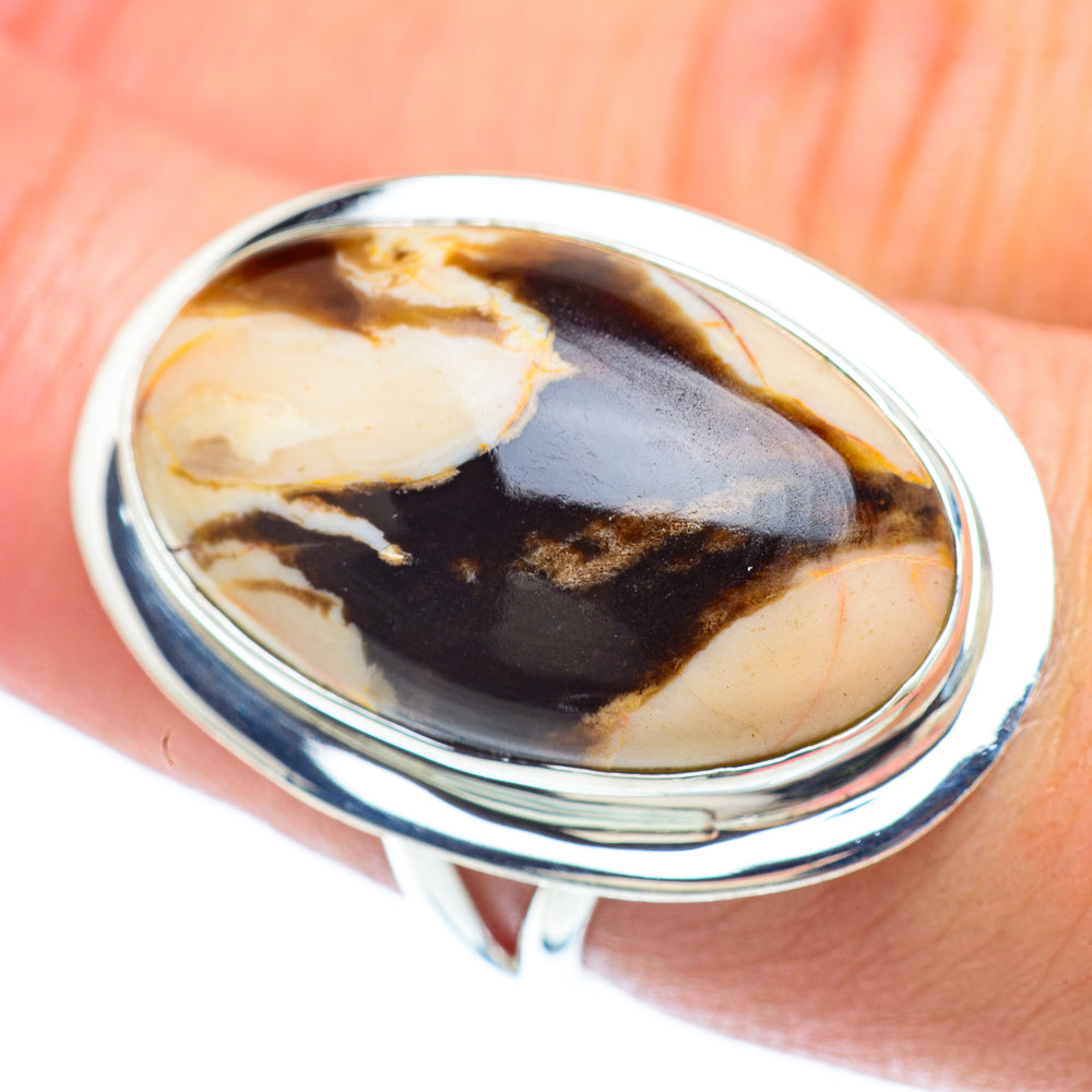 Peanut Wood Jasper Rings handcrafted by Anasilvercos - RING56196