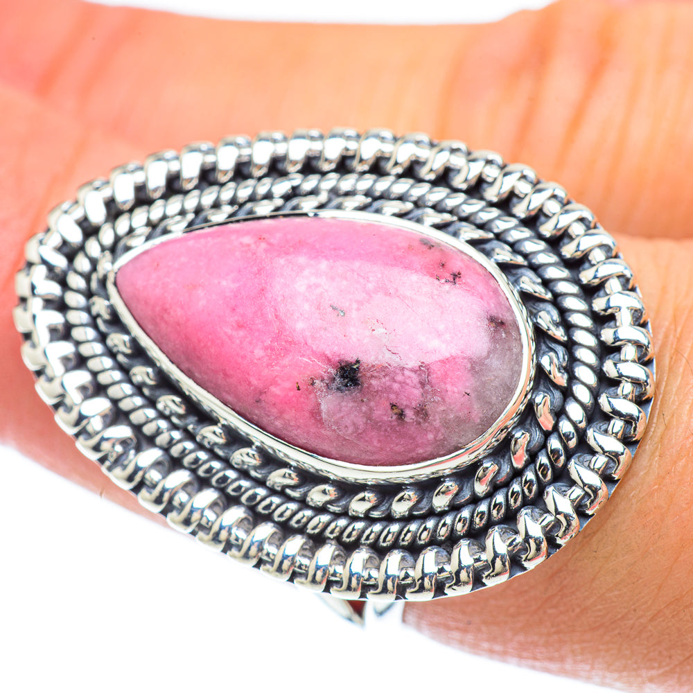 Rhodonite Rings handcrafted by Anasilvercos - RING56202