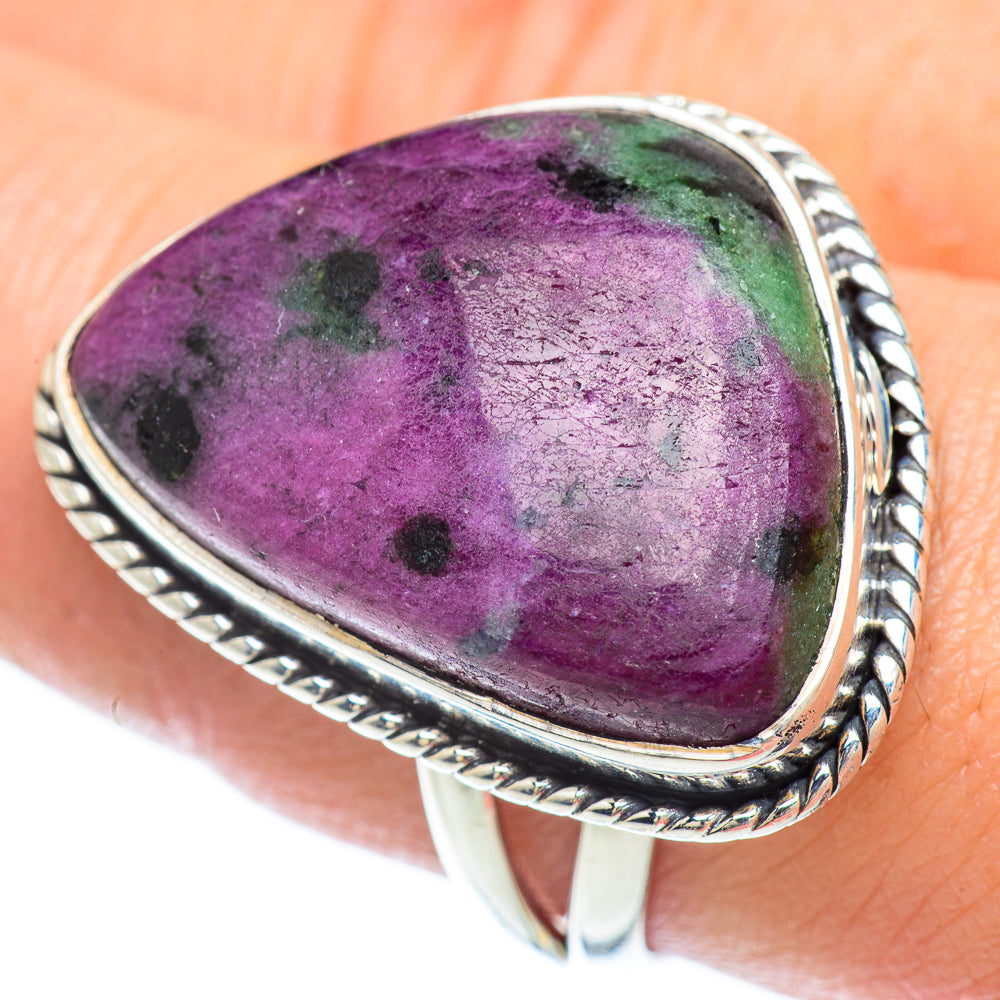Ruby Zoisite Rings handcrafted by Anasilvercos - RING56204