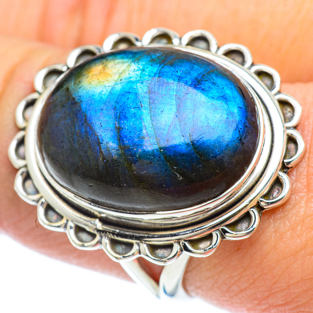 Labradorite Rings handcrafted by Anasilvercos - RING56223