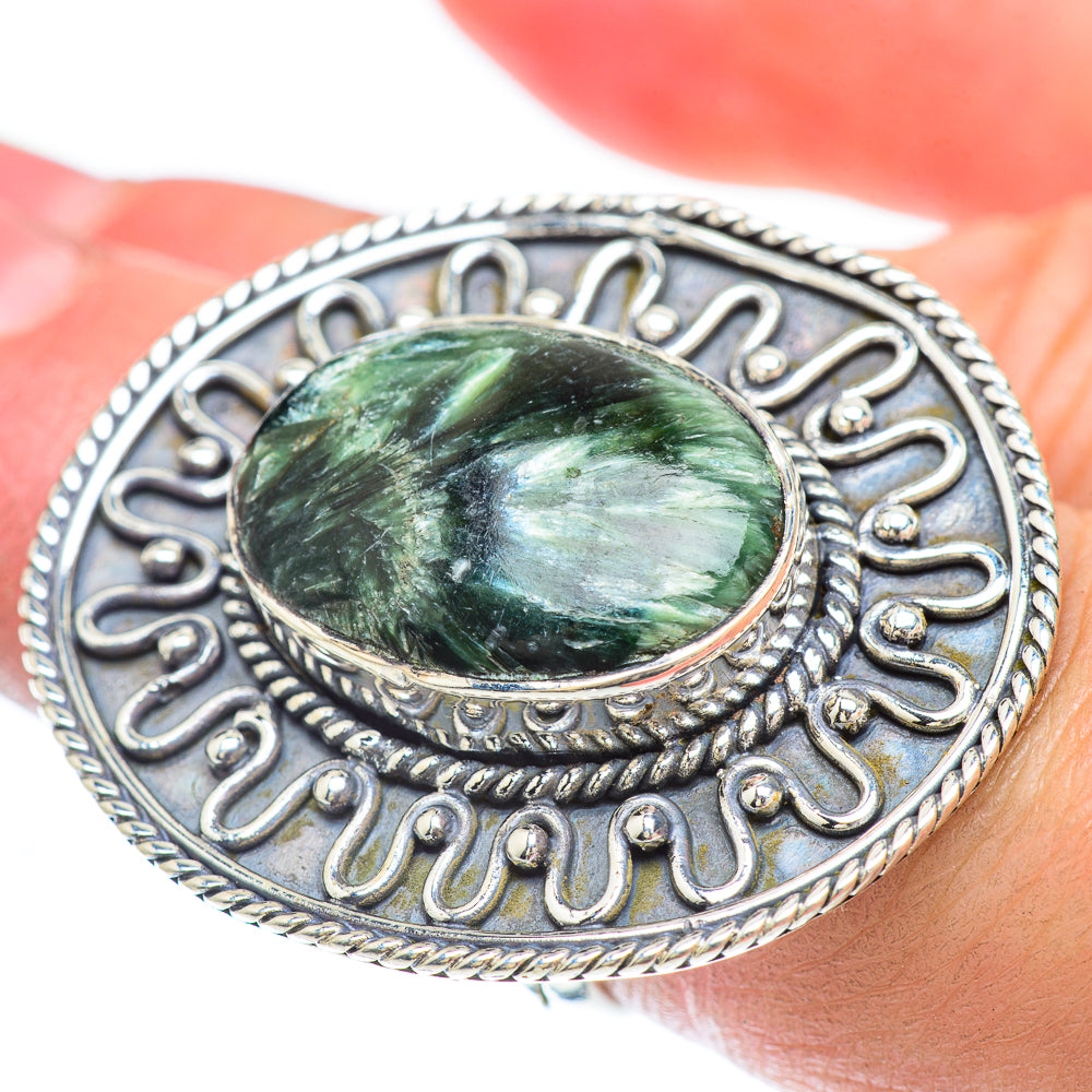 Seraphinite Rings handcrafted by Anasilvercos - RING56227