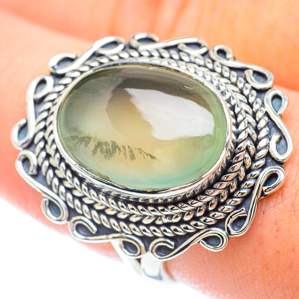 Prehnite Rings handcrafted by Anasilvercos - RING56239