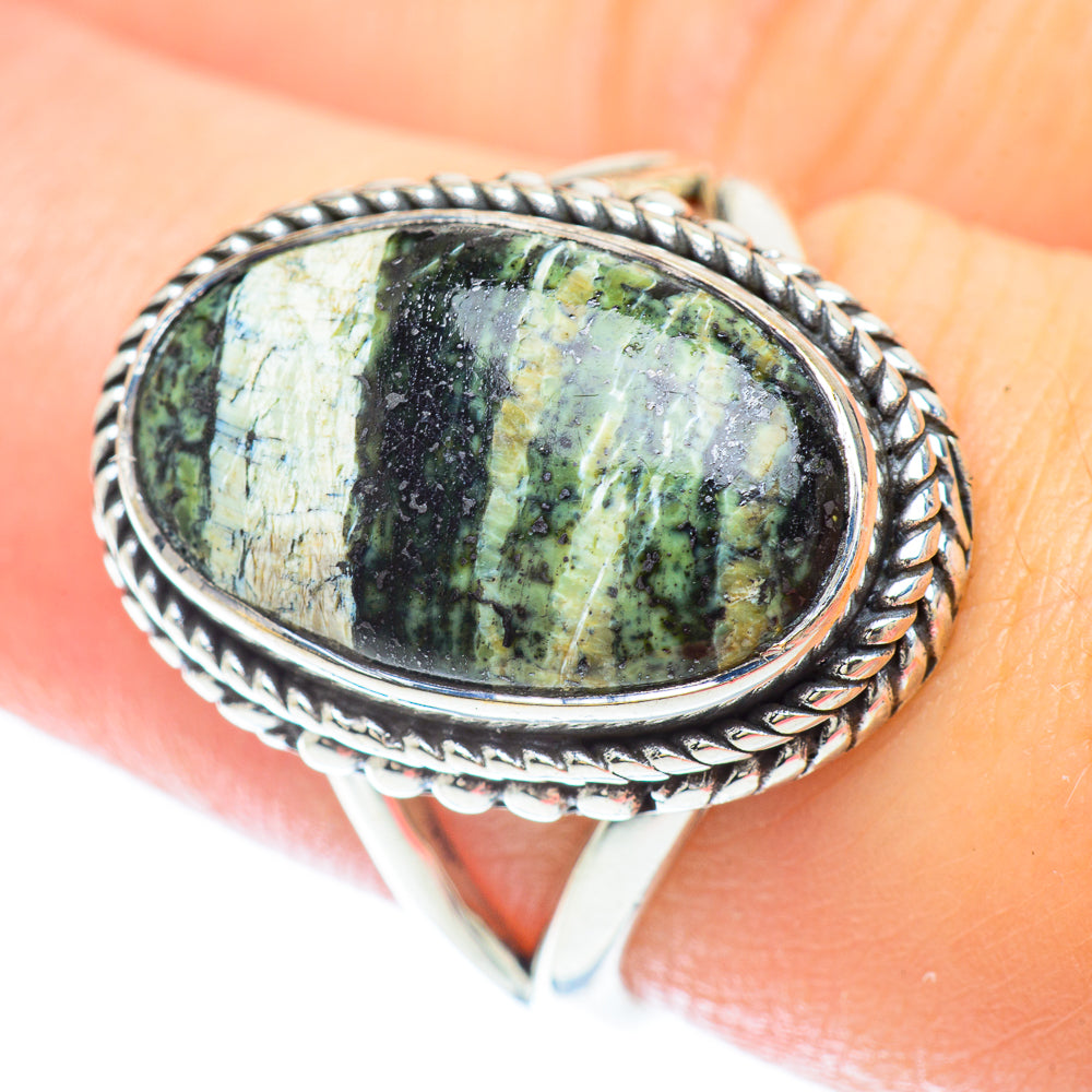 Lizard Jasper Rings handcrafted by Anasilvercos - RING56242