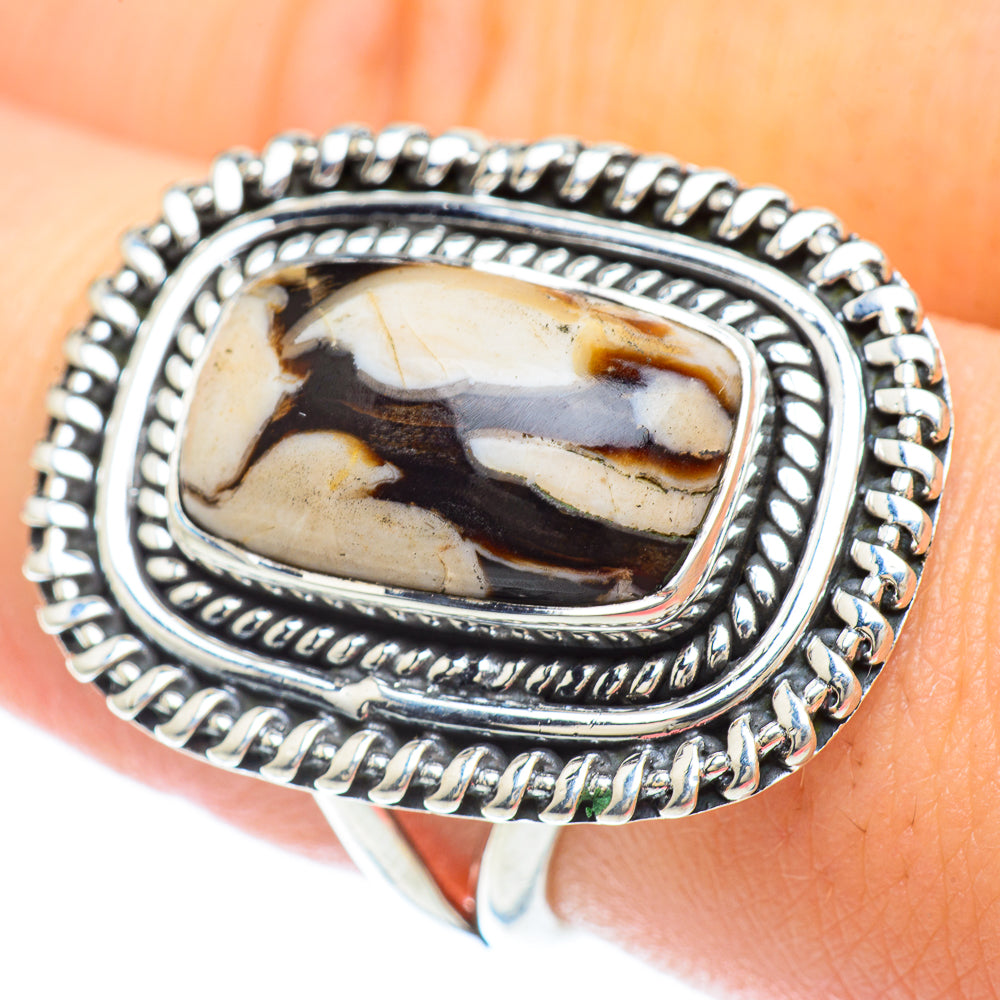 Peanut Wood Jasper Rings handcrafted by Anasilvercos - RING56246