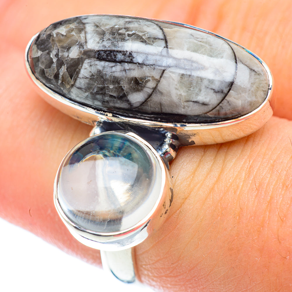 Orthoceras Fossil Rings handcrafted by Anasilvercos - RING56264