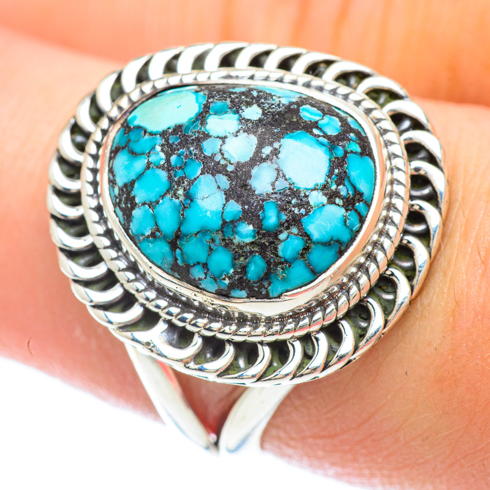 Tibetan Turquoise Rings handcrafted by Anasilvercos - RING56269