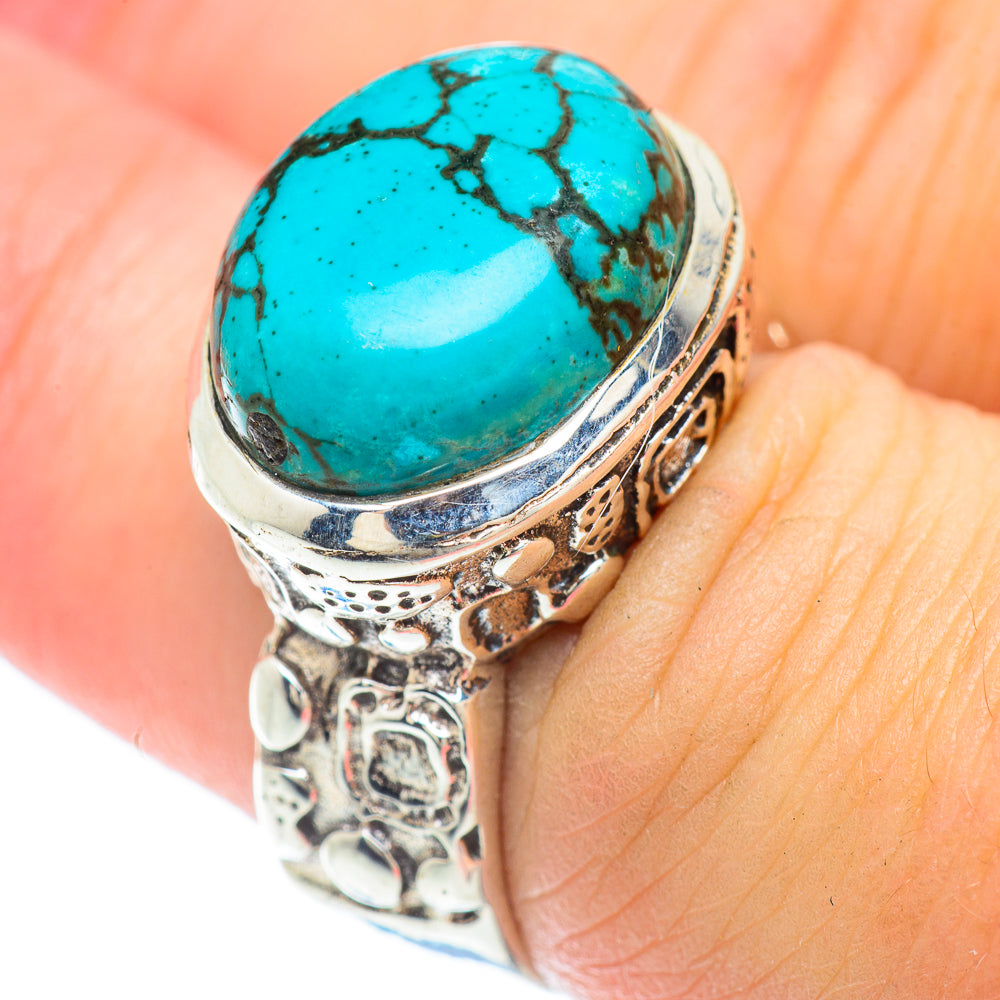 Tibetan Turquoise Rings handcrafted by Anasilvercos - RING56271