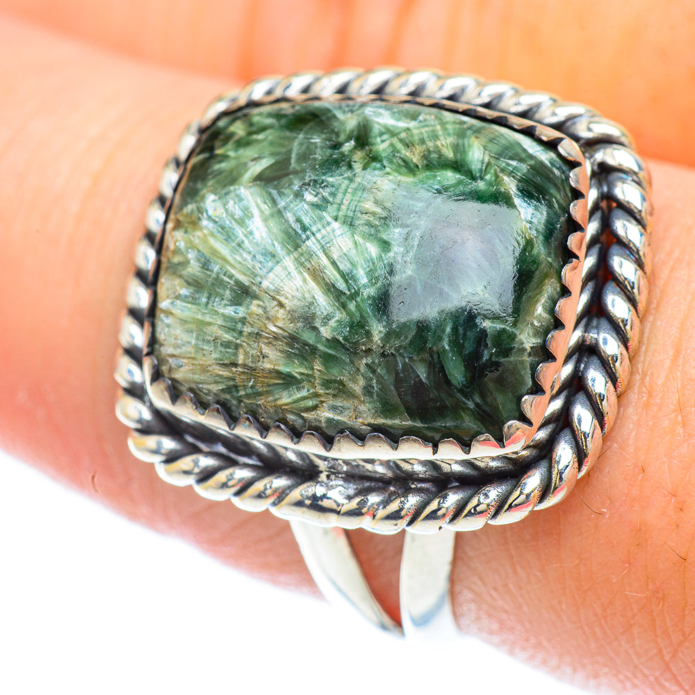 Seraphinite Rings handcrafted by Anasilvercos - RING56277