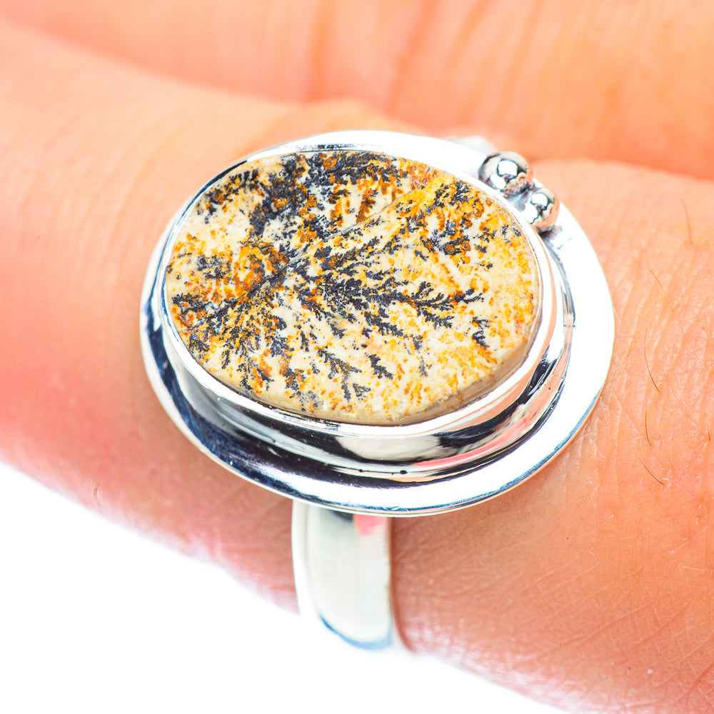 Germany Psilomelane Dendrite Rings handcrafted by Anasilvercos - RING56280