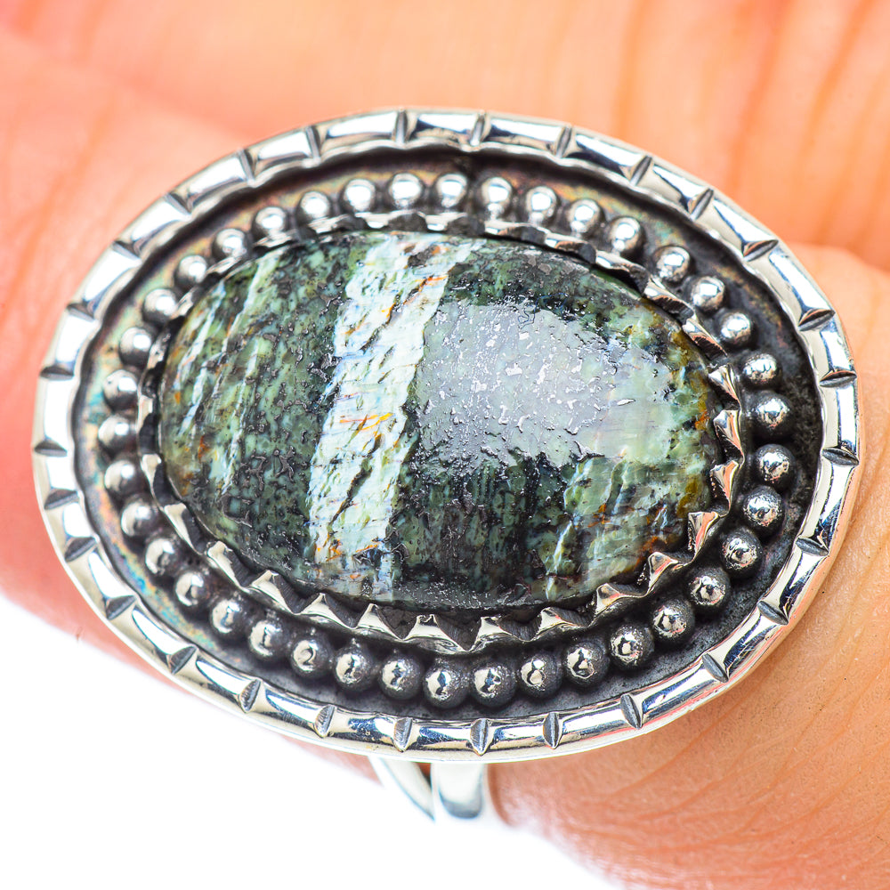 Lizard Jasper Rings handcrafted by Anasilvercos - RING56307