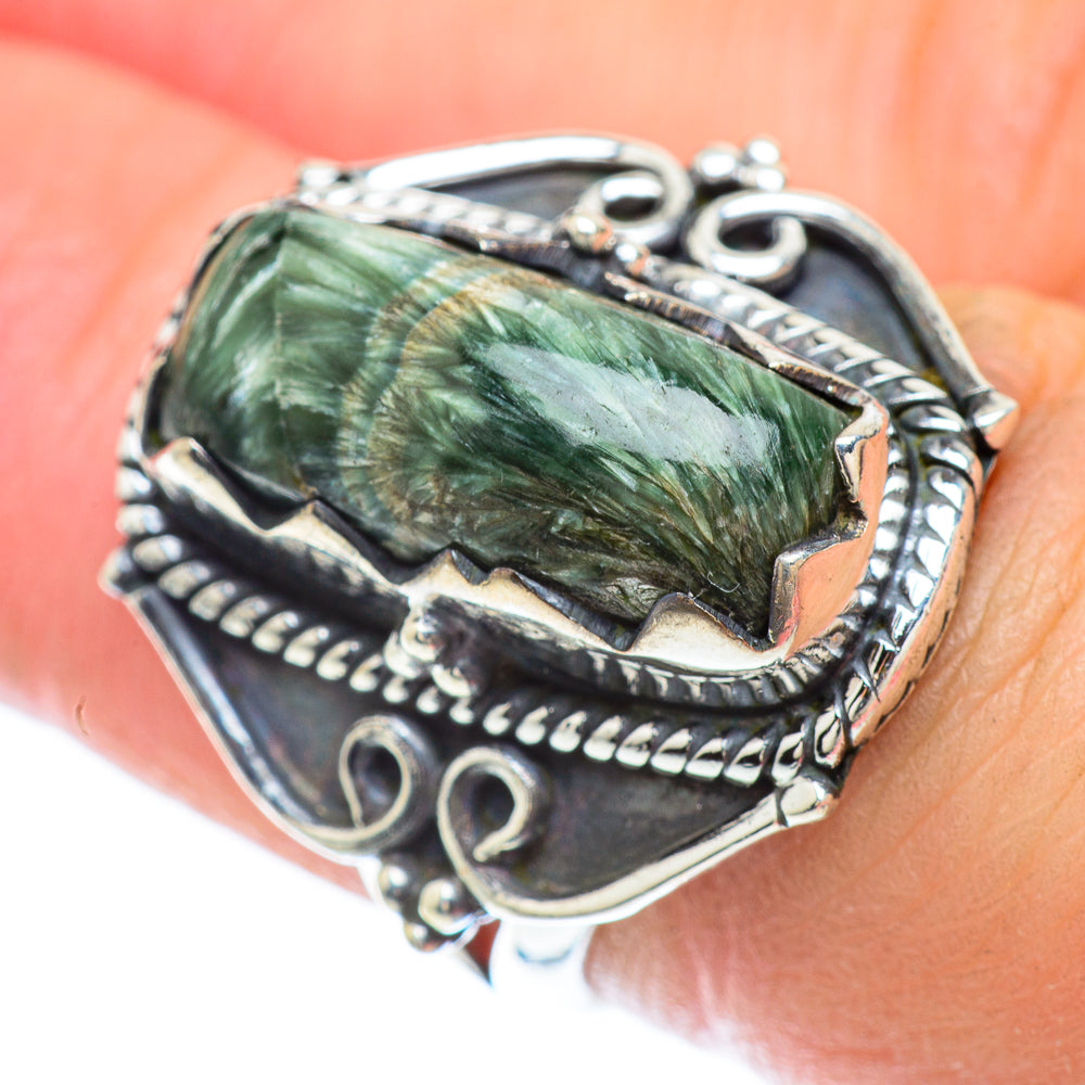 Seraphinite Rings handcrafted by Anasilvercos - RING56308