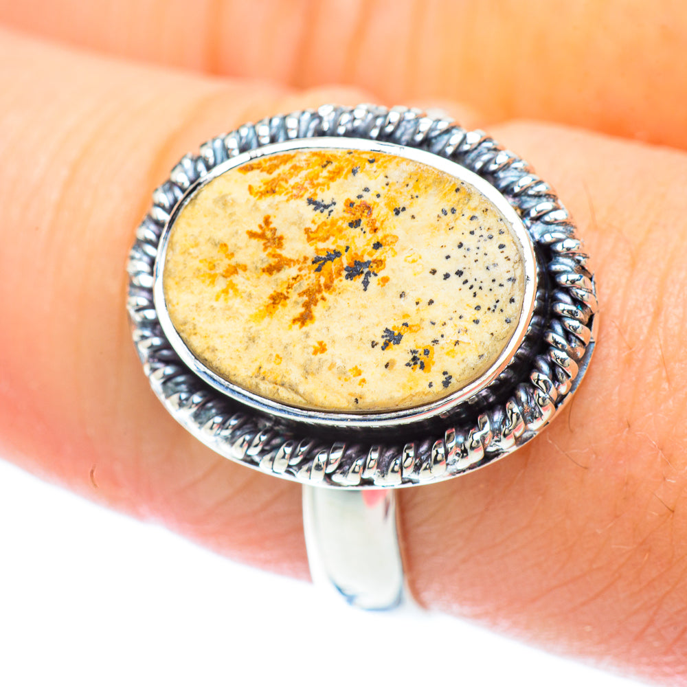 Germany Psilomelane Dendrite Rings handcrafted by Anasilvercos - RING56313