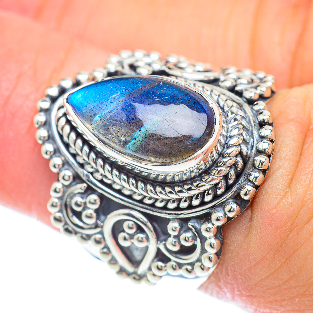 Labradorite Rings handcrafted by Anasilvercos - RING56335
