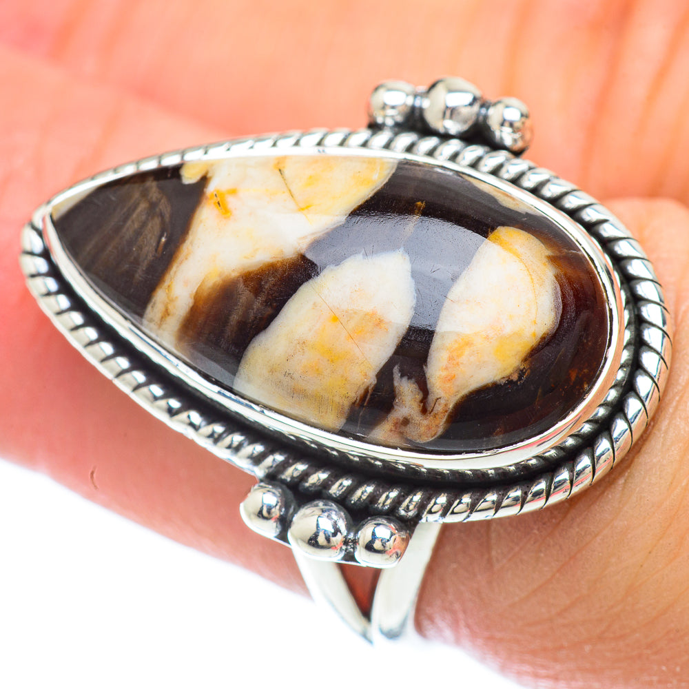 Peanut Wood Jasper Rings handcrafted by Anasilvercos - RING56370