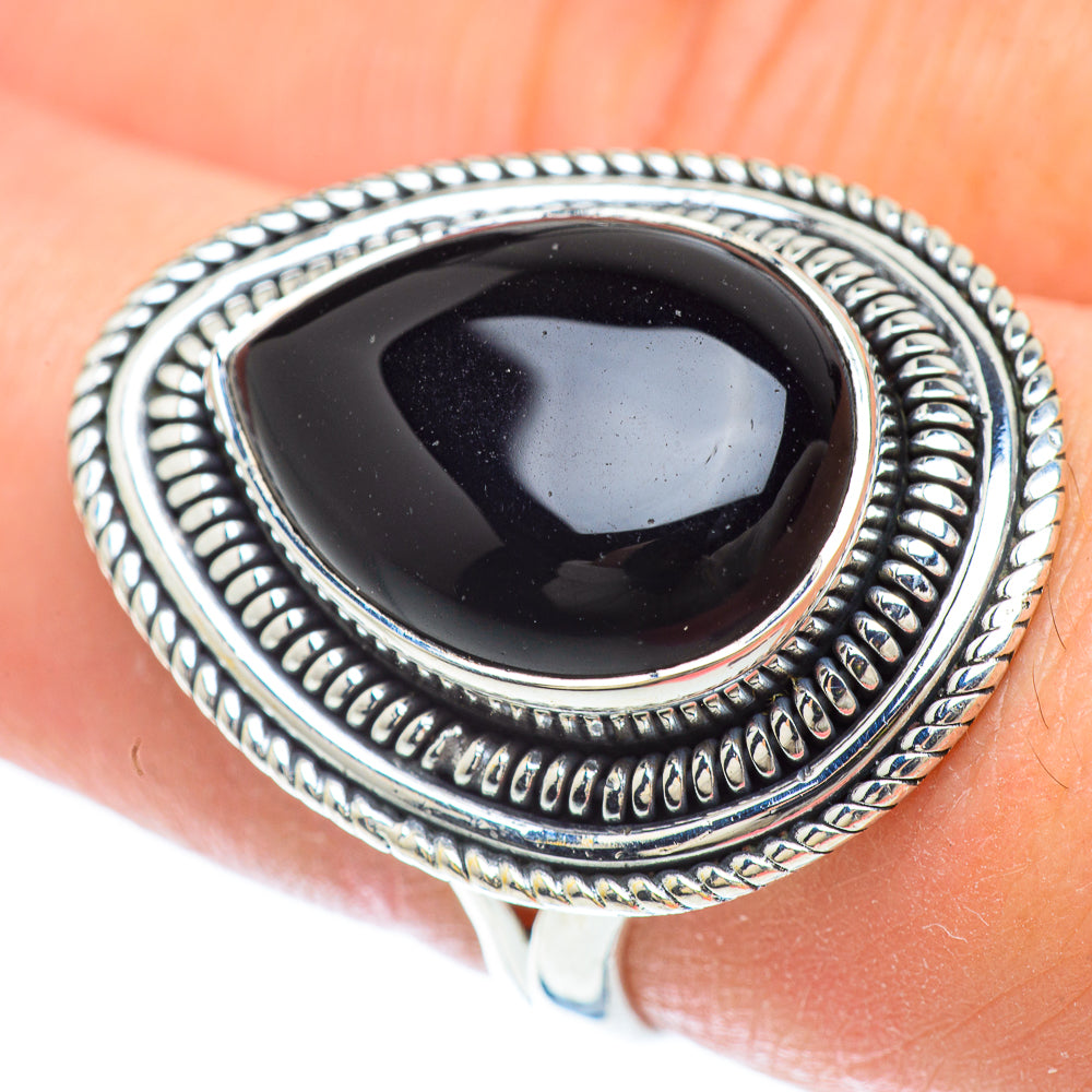 Black Onyx Rings handcrafted by Anasilvercos - RING56379