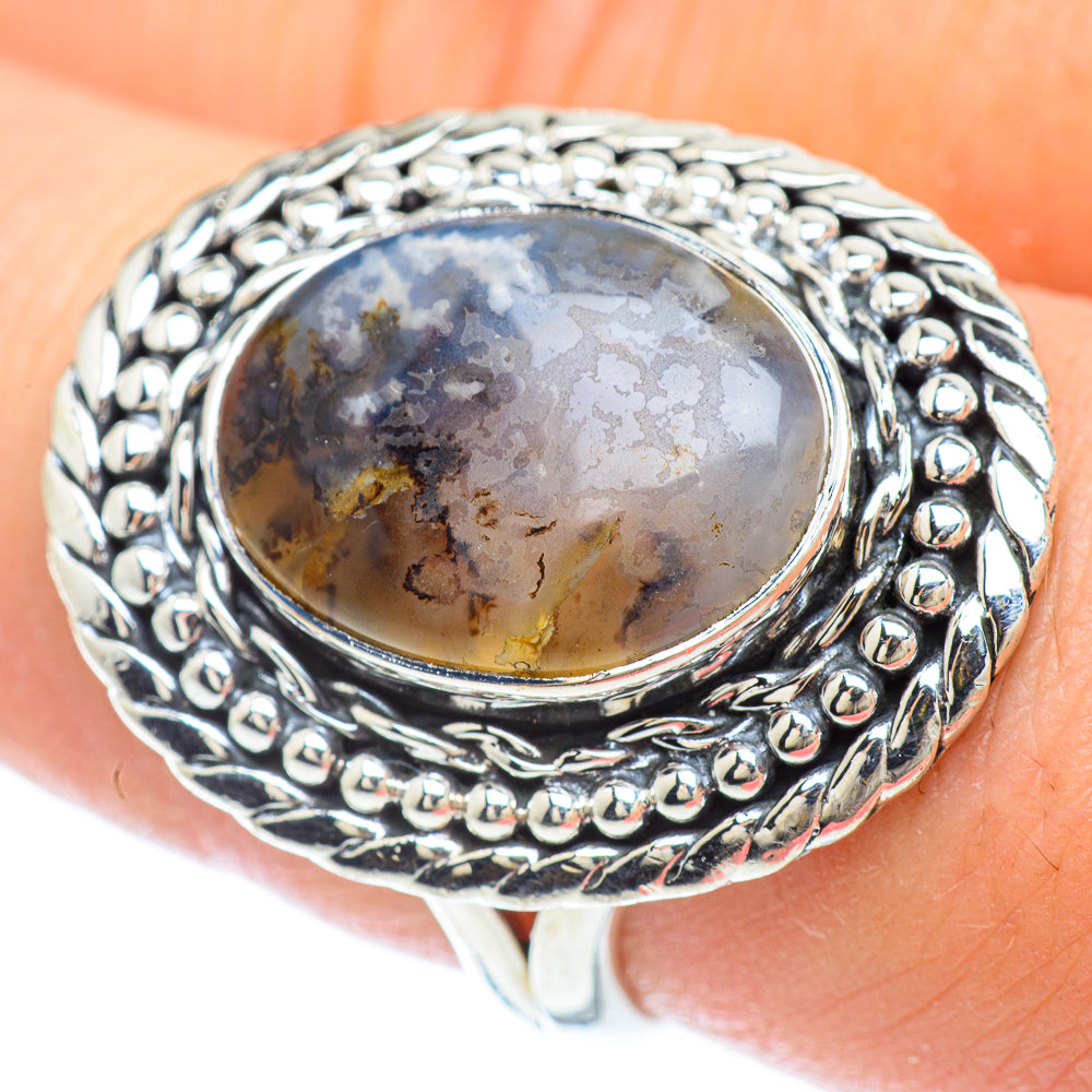 Scenic Dendritic Agate Rings handcrafted by Anasilvercos - RING56381