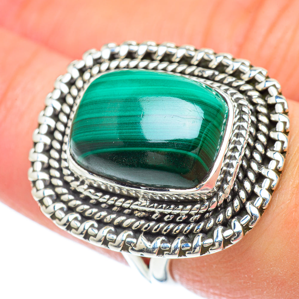 Malachite Rings handcrafted by Anasilvercos - RING56392