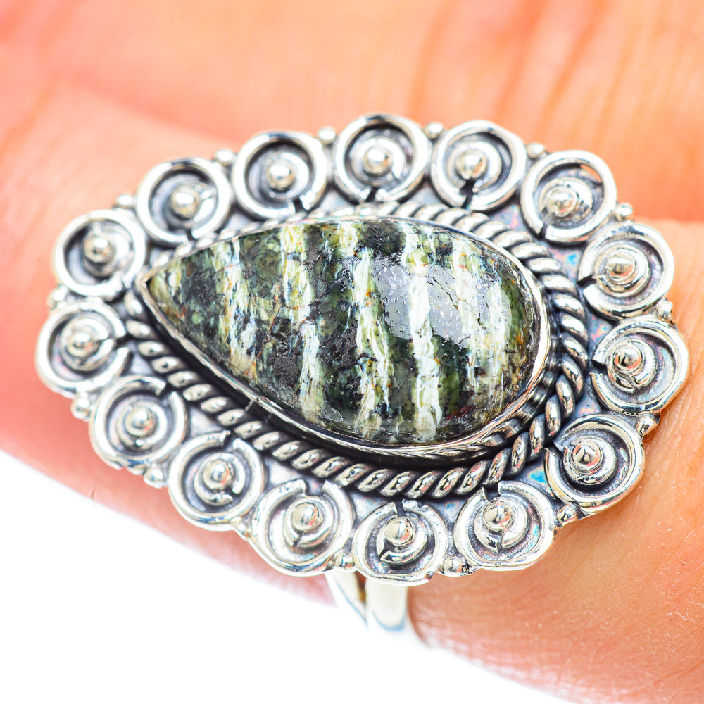 Lizard Jasper Rings handcrafted by Anasilvercos - RING56394