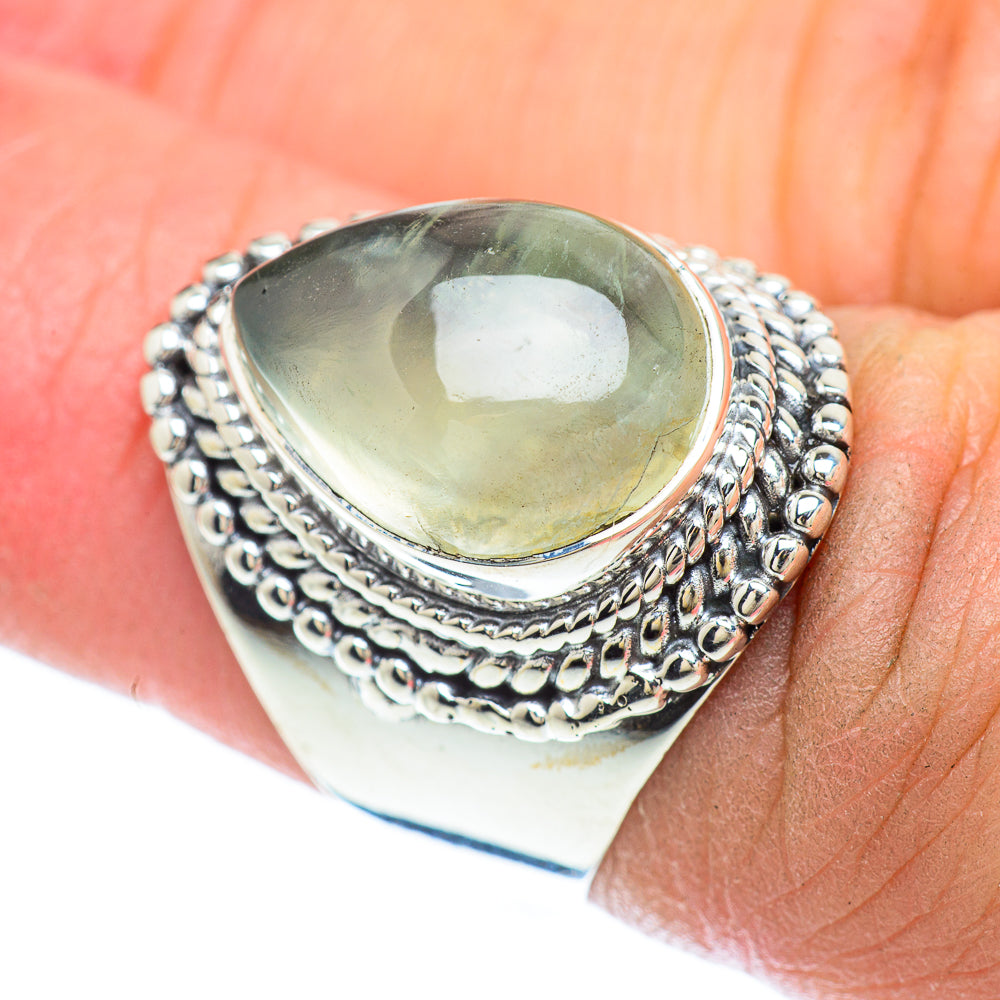 Prehnite Rings handcrafted by Anasilvercos - RING56418