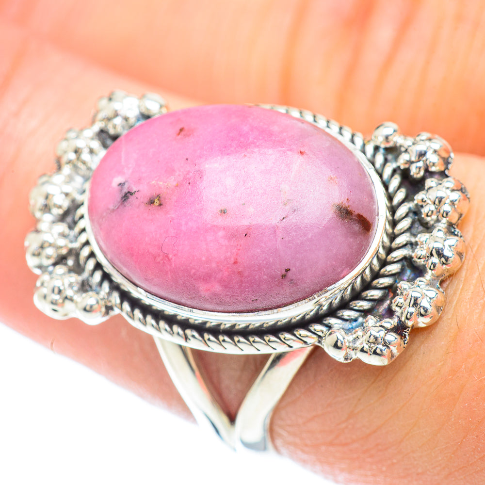 Rhodonite Rings handcrafted by Anasilvercos - RING56428