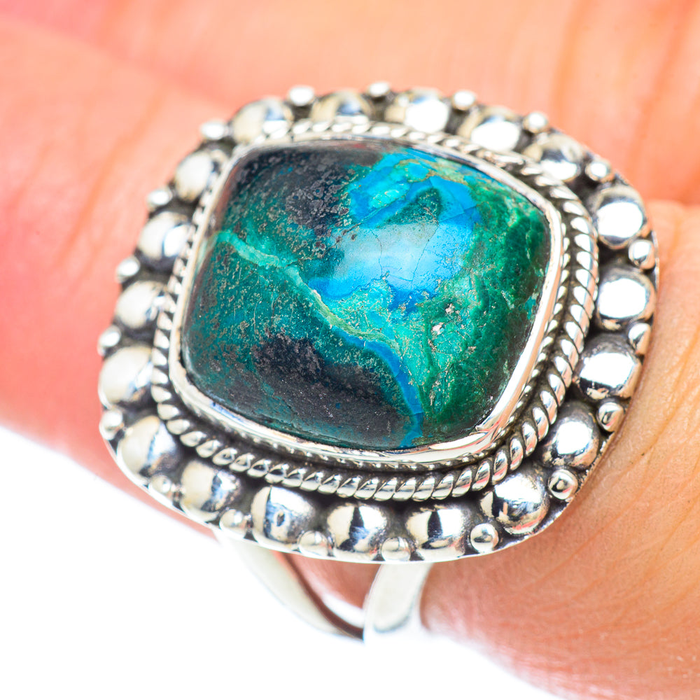 Chrysocolla Rings handcrafted by Anasilvercos - RING56437
