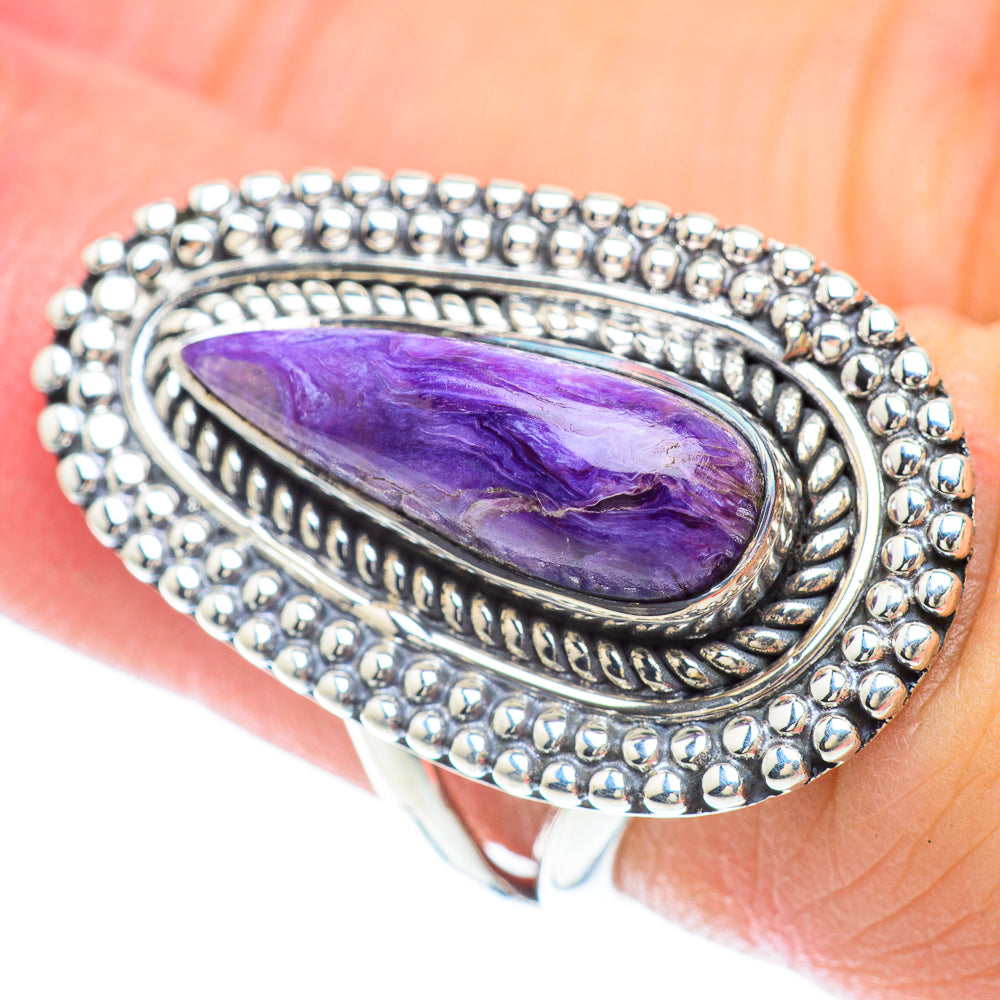 Charoite Rings handcrafted by Anasilvercos - RING56454