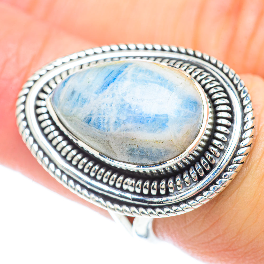 Blue Scheelite Rings handcrafted by Anasilvercos - RING56481