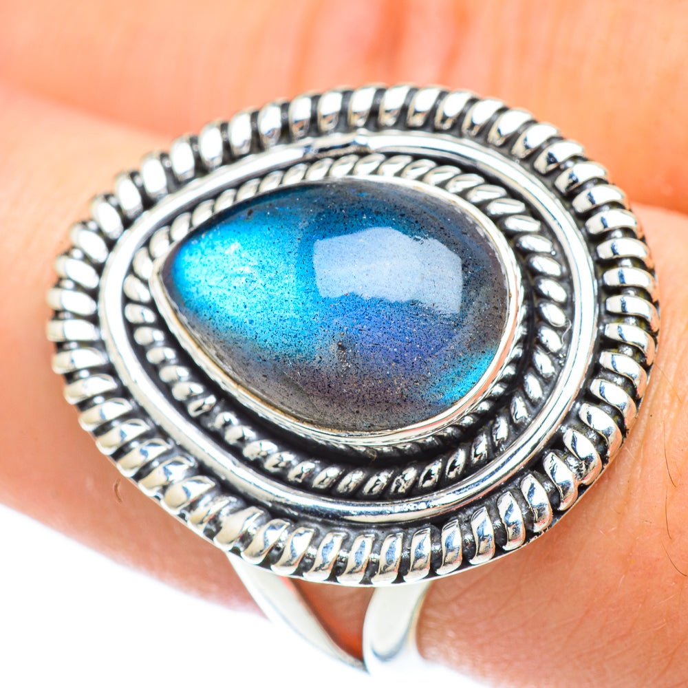 Labradorite Rings handcrafted by Anasilvercos - RING56484