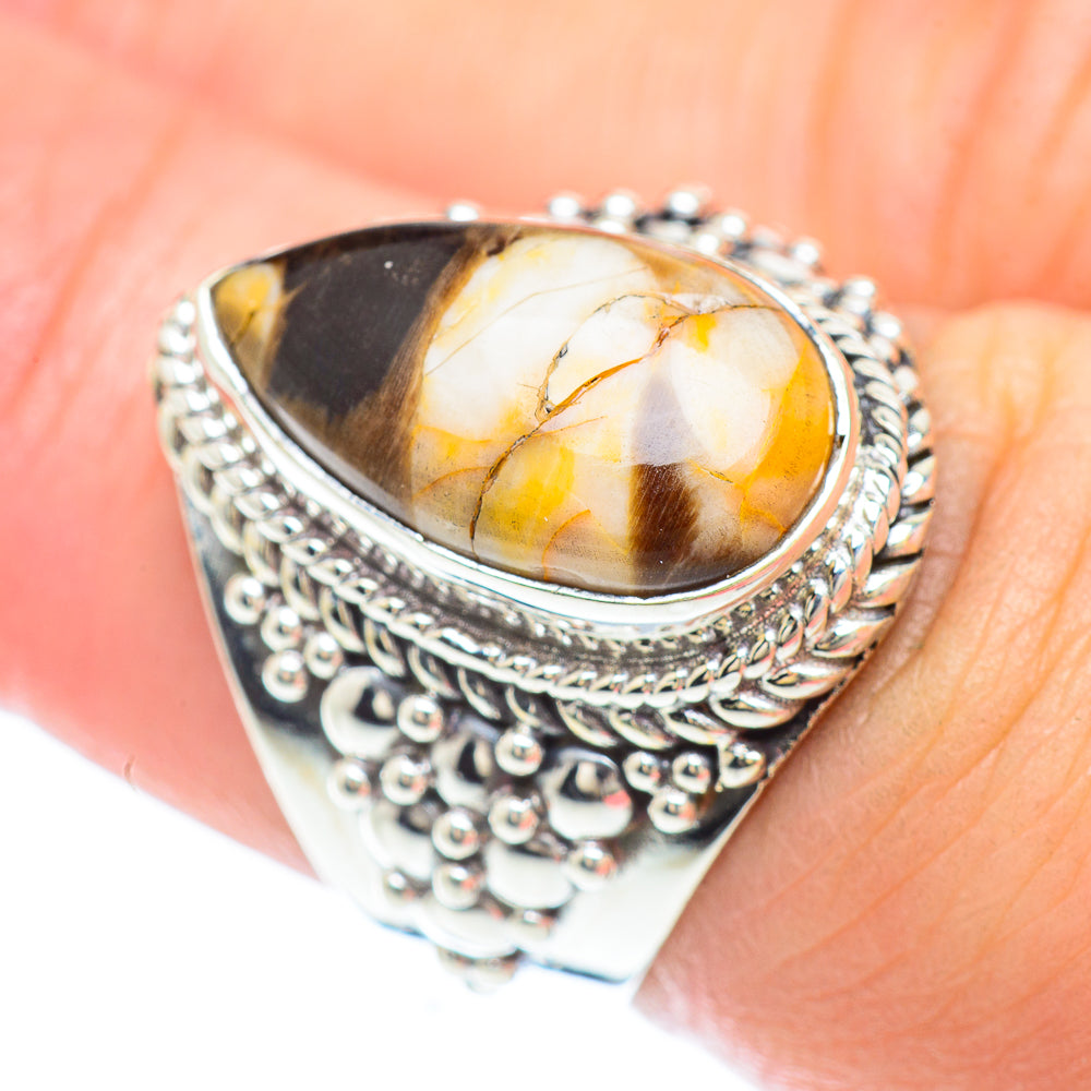 Peanut Wood Jasper Rings handcrafted by Anasilvercos - RING56490