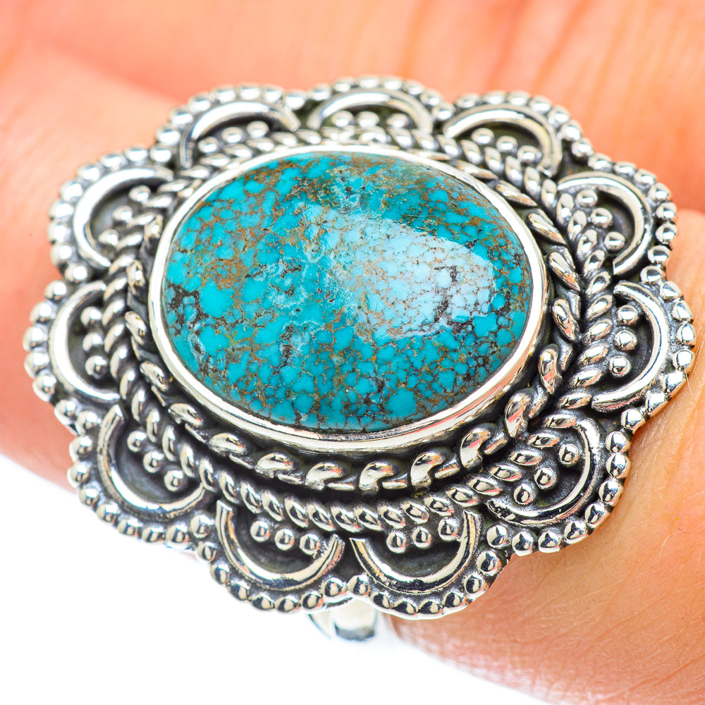 Tibetan Turquoise Rings handcrafted by Anasilvercos - RING56525