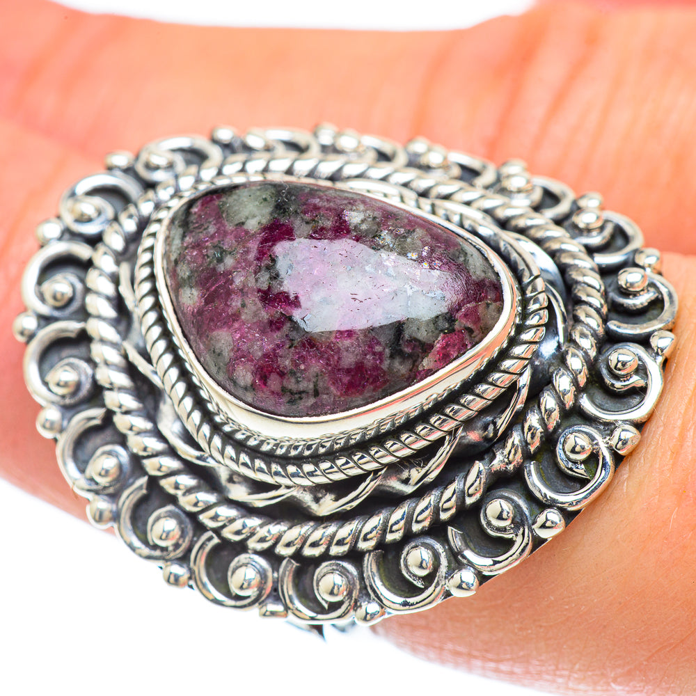 Russian Eudialyte Rings handcrafted by Anasilvercos - RING56537
