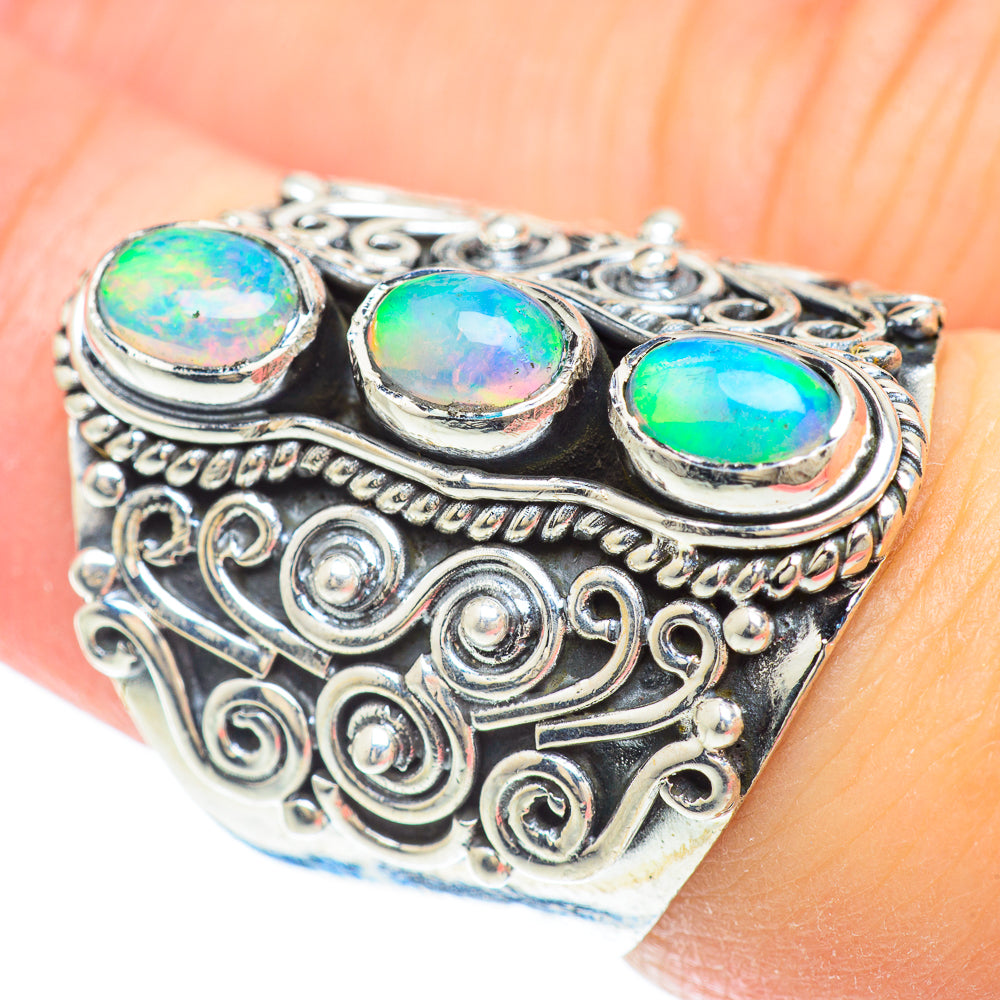 Ethiopian Opal Rings handcrafted by Anasilvercos - RING56551