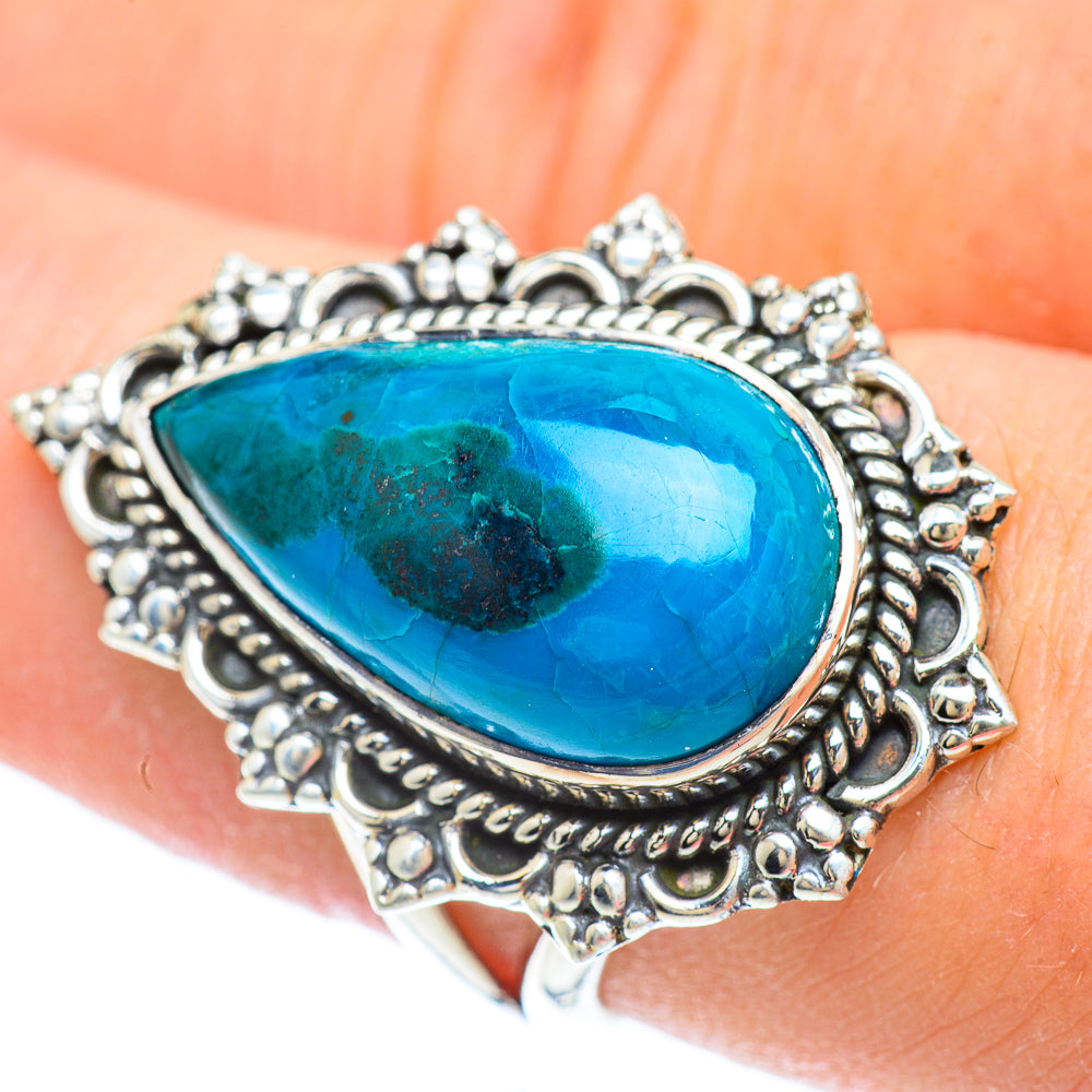 Chrysocolla Rings handcrafted by Anasilvercos - RING56556
