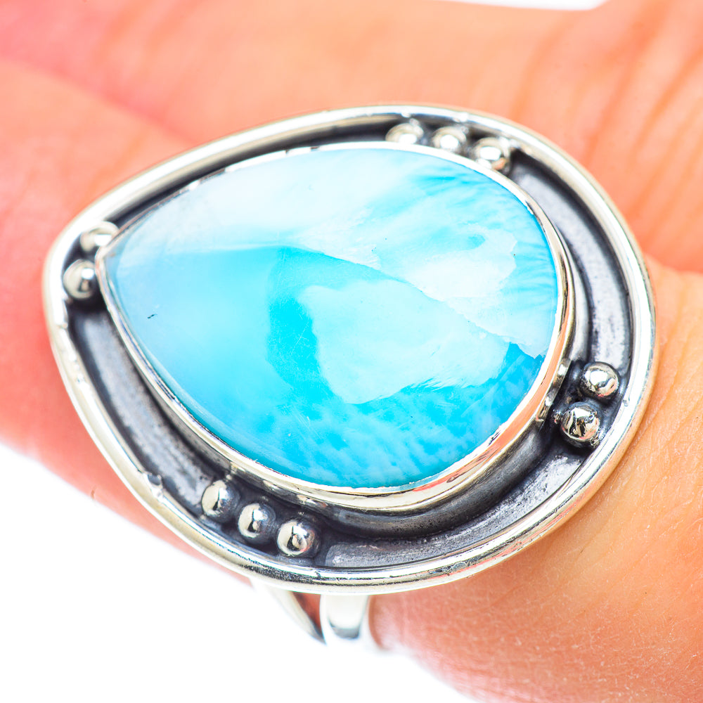 Larimar Rings handcrafted by Anasilvercos - RING56558