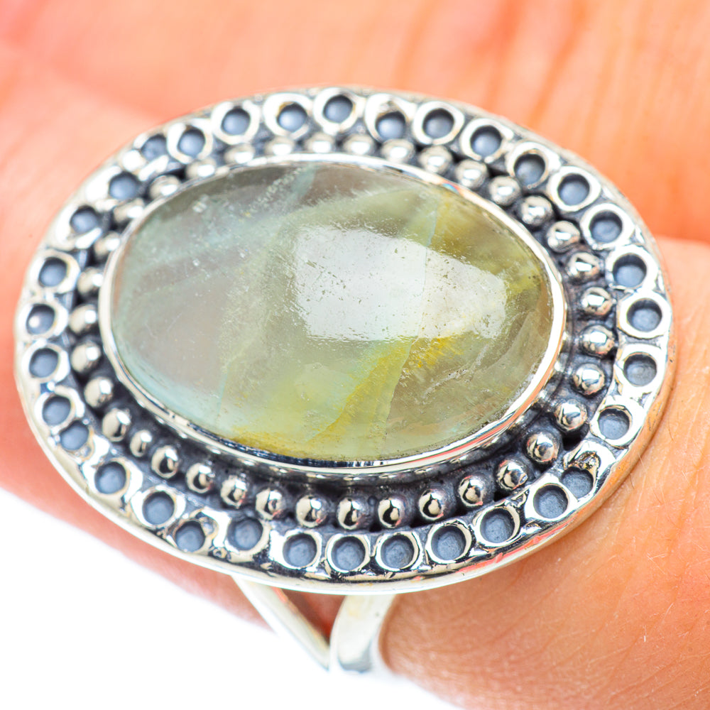 Green Fluorite Rings handcrafted by Anasilvercos - RING56561