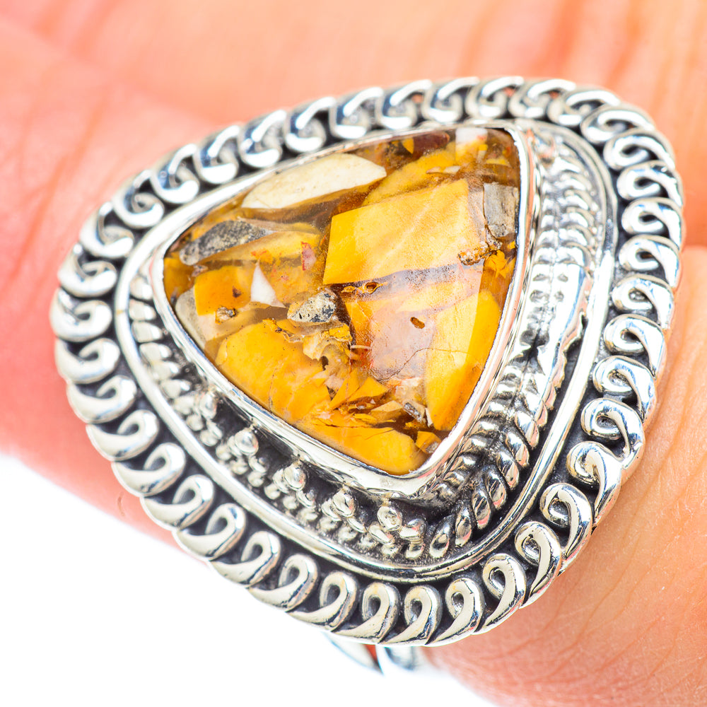 Brecciated Mookaite Rings handcrafted by Anasilvercos - RING56575