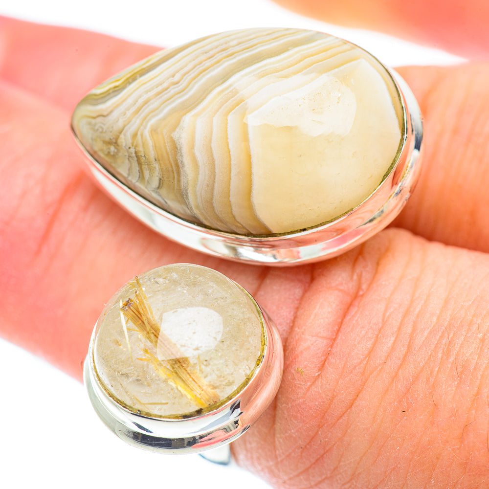 Laguna Lace Agate Rings handcrafted by Anasilvercos - RING56585