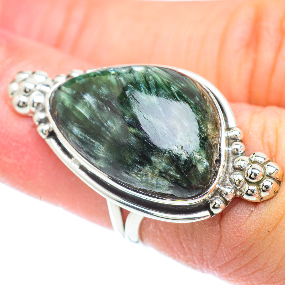Seraphinite Rings handcrafted by Anasilvercos - RING56599