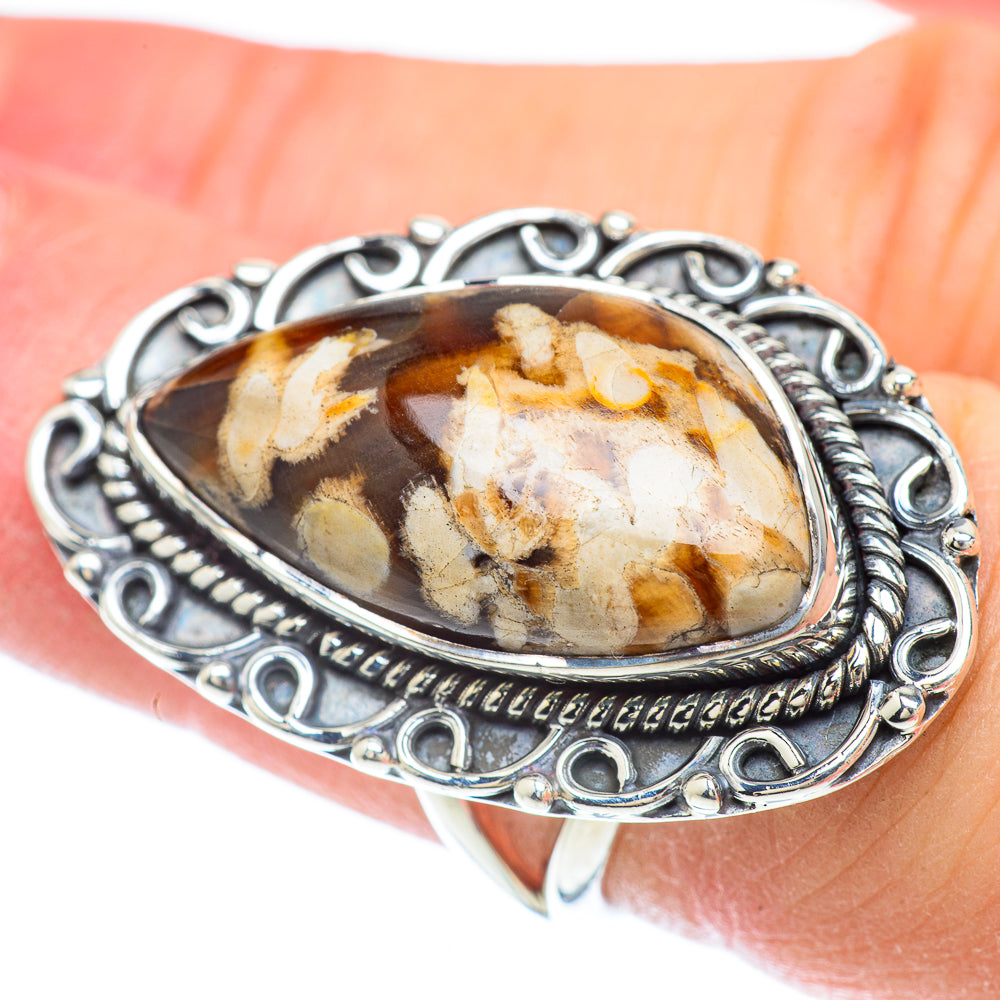 Peanut Wood Jasper Rings handcrafted by Anasilvercos - RING56606