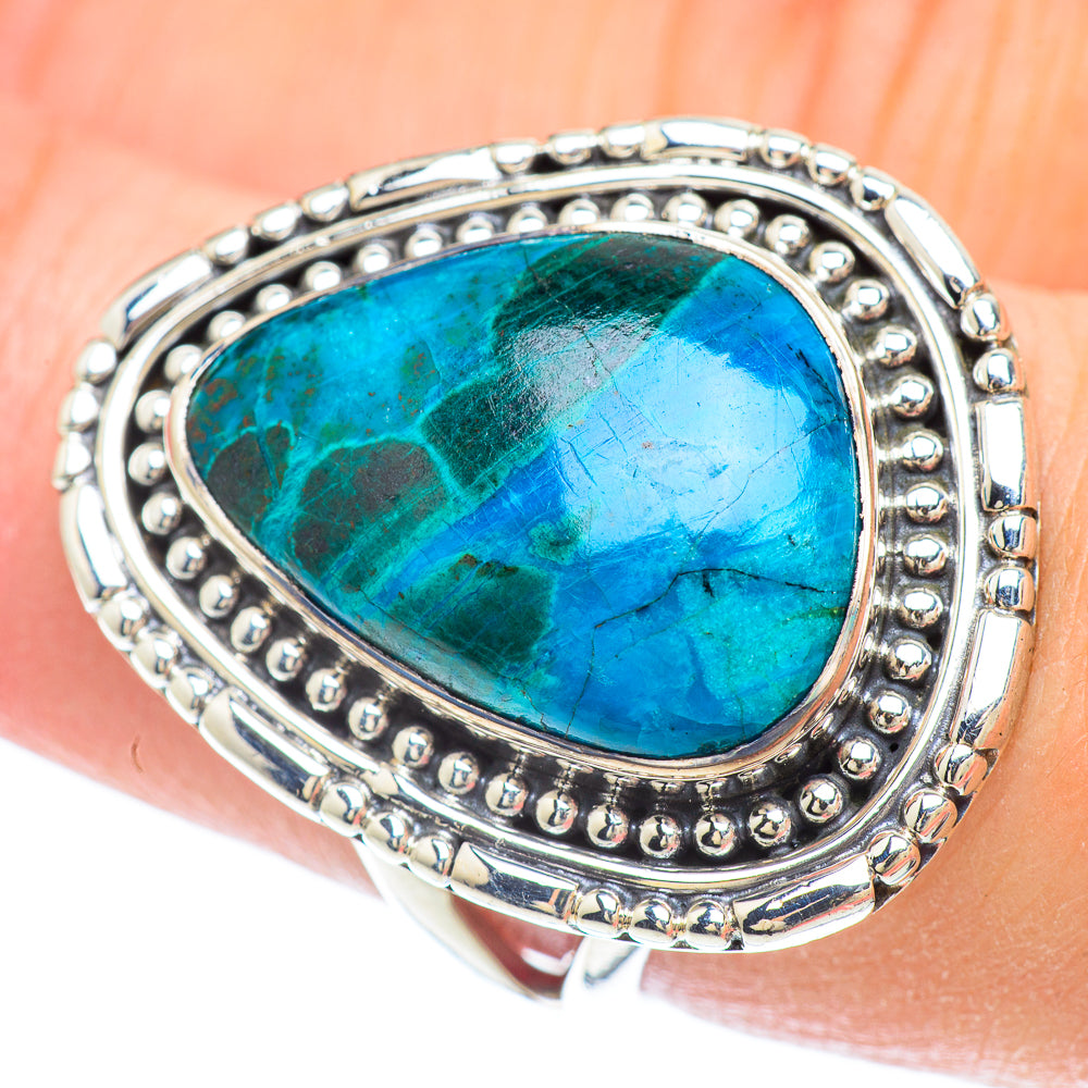 Chrysocolla Rings handcrafted by Anasilvercos - RING56622