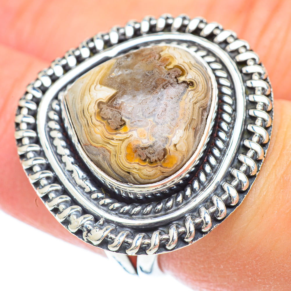 Laguna Lace Agate Rings handcrafted by Anasilvercos - RING56629