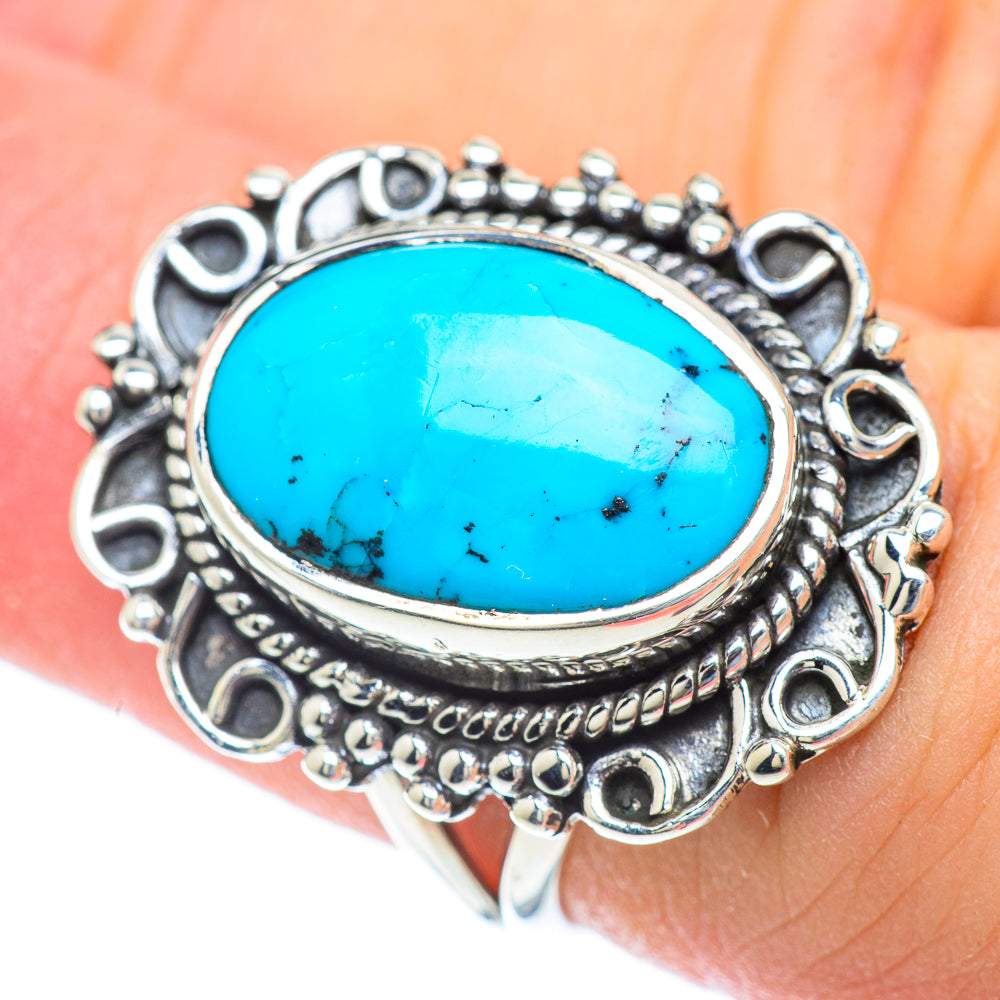 Tibetan Turquoise Rings handcrafted by Anasilvercos - RING56633