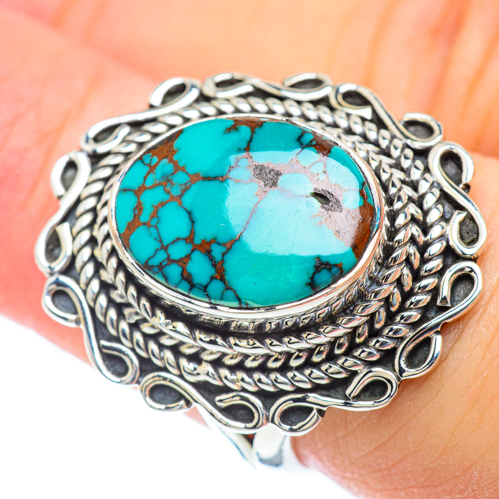 Tibetan Turquoise Rings handcrafted by Anasilvercos - RING56640