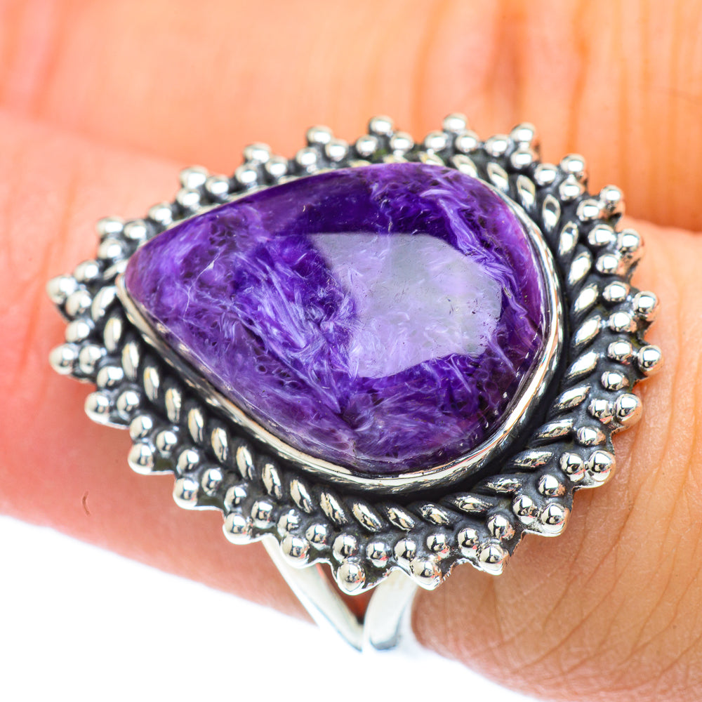 Charoite Rings handcrafted by Anasilvercos - RING56656