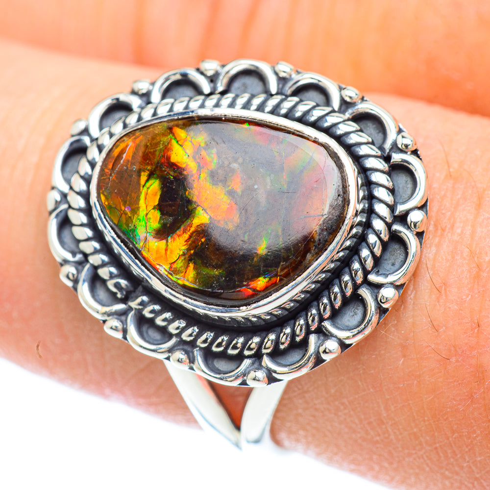 Ammolite Rings handcrafted by Anasilvercos - RING56662
